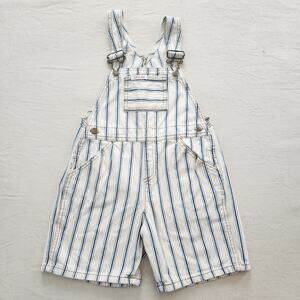 Vintage Guess Cream/Navy Striped Shortalls 4t